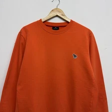PS Paul Smith Sweatshirt Mens Large Bright Orange Zebra Jumper Sweater Pullover