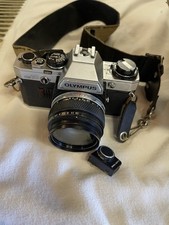 Olympus OM-10 SLR 35mm Film Camera F.Zuiko 50mm F1.8 From JAPAN UNTESTED