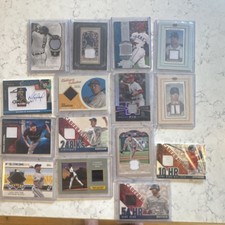 Game worn jersey baseball card lot-includes Clayton Kerhsaw, David Ortiz & more