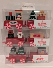 Target Bullseye Playground Christmas  Train 6pc Wood Figure Playset