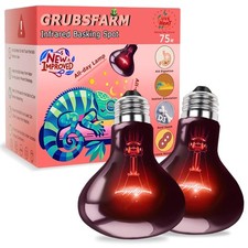 75W Infrared Red Basking Spot Light Bulb Heat Lamp for Reptile Enclosures Growth