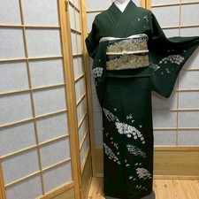 6773 Japanese Kimono Vintage Womens Silk Fabric Robe Kimono only sold