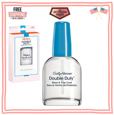 Sally Hansen Double Duty Base Top Coat Quick Dry Long Lasting Clear Nail Polish