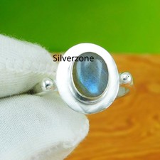 Labradorite Gemstone 925 Sterling Silver Handmade Jewelry Ring Size 5 to 13