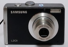 Samsung L201 10.2MP Digital Camera Black Tested Working W/ Battery