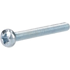 Image of R-TECH 337224 Pozi Pan Head Machine Screws BZP M4 35mm - Pack Of 100
