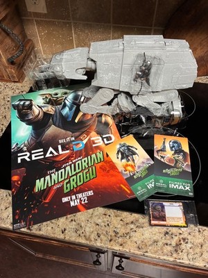AMC Theatres Mandalorian And Grogu AT-AT Popcorn Bucket NIB + Poster+IMAX Ticket