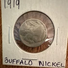 1919 Buffalo Nickel 5 Cents Coin #C41653NQ US Coin Fine Circulated Condition