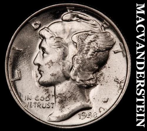 1944 Silver Mercury Dime-Choice Gem BU ++++ Lustrous No Reserve #i2805