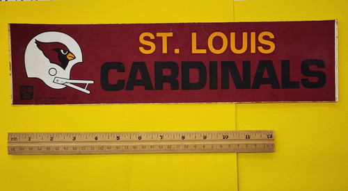 Vintage 1970s St. Louis Cardinals Helmet Bumper Sticker Rare