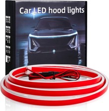 79 Inches Car Hood Light Strip, Dynamic Car LED Strip Light, Exterior Flexible H