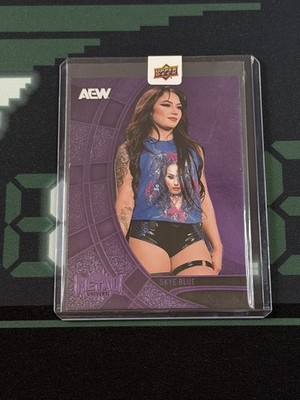 2025 AEW Skybox Metal Universe - Skye Blue Purple FX 75/199 Card #16