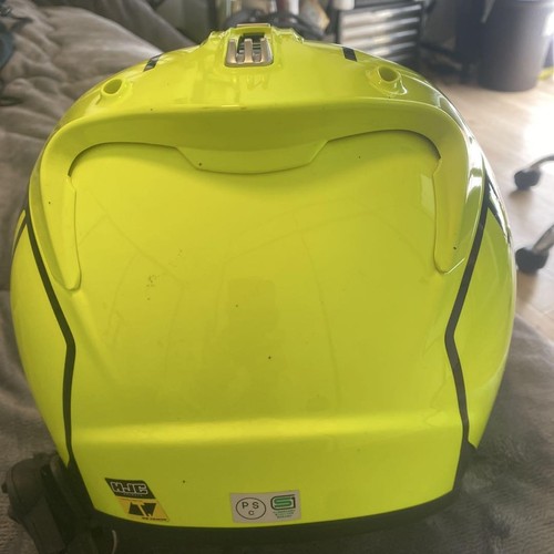 HJC Jet Helmet Fluorescent Yellow/Black with Intercom #PC4YPO - Picture 4 of 12