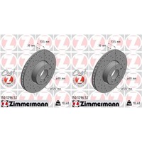 2X Zimmermann Sport Bremsscheiben 324Mm Gelocht Vorne Passend FüR BMW 5