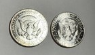 1964 P D Kennedy Half Dollar 90% Silver from Mint Set GEM BU 2 Coin Lot! — photo 2