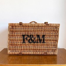 F&M Basket Picnic Hamper Fortnum & Mason Large Size 50cmx32cmx23cm Excellent