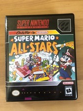 SNES Case - NO GAME - Super Mario All-Stars Never Used Super Nintendo Clamshell