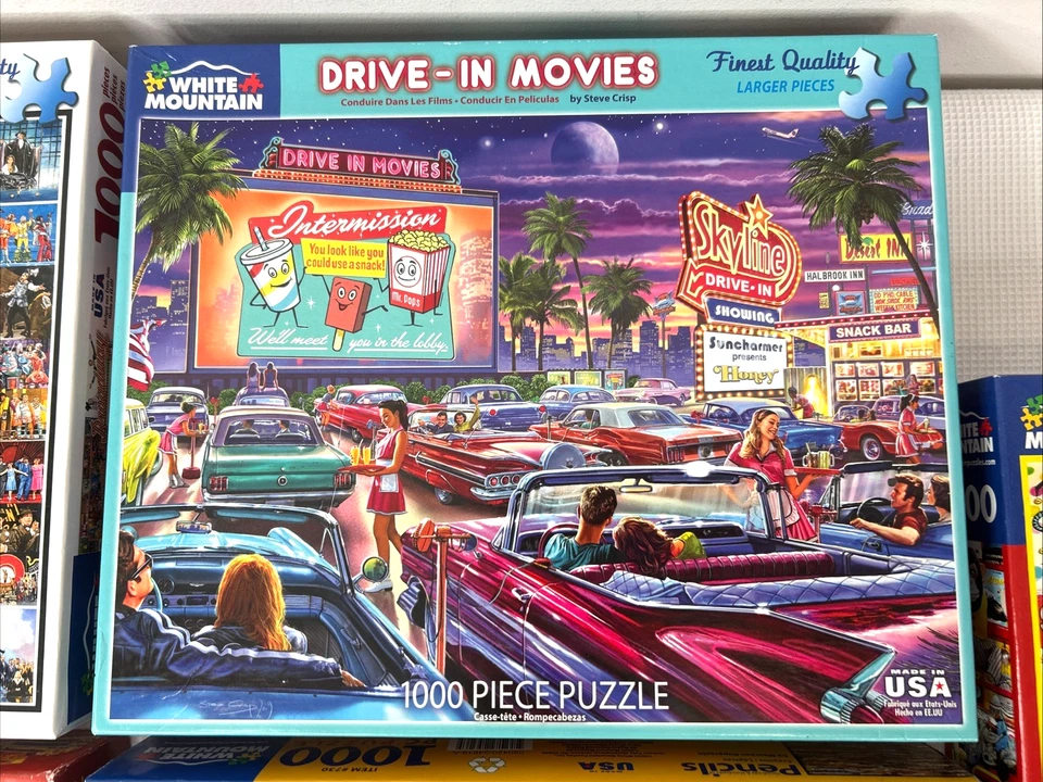 Lot Of 5 White Mountain 1000 Piece Jigsaw Puzzles VGUC - Believed To Be Complete - Image 4 of 4