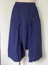 Comme des Garçons Navy Deformed Sarouel Pants Soft Material Elastic Waist Used