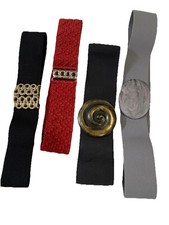 VTG 80s Belts Lot Of 4 Cinch Stretch Coquette Witchy Whimsy Adjustable