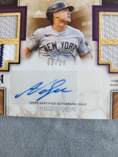 2025 Topps Museum Signature Swatches Quad Relic Autogeaph Anthony Volpe /20