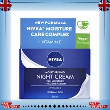 NIVEA Moisturising Night Cream 50ML , 24 Hour Overnight Moisturising Cream UK