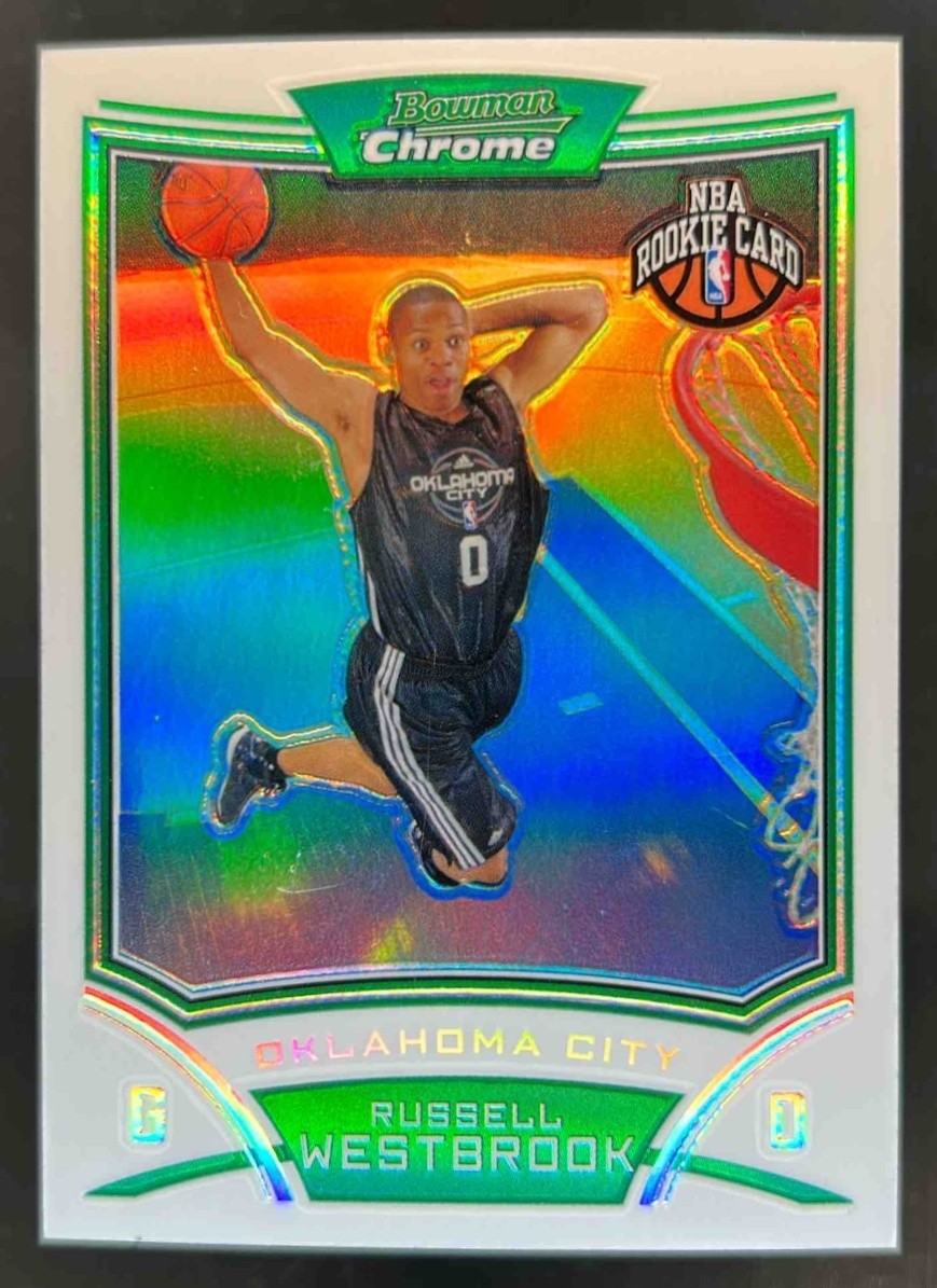 2008-09 Bowman Russell Westbrook Chrome Refractor RC #/499 Thunder