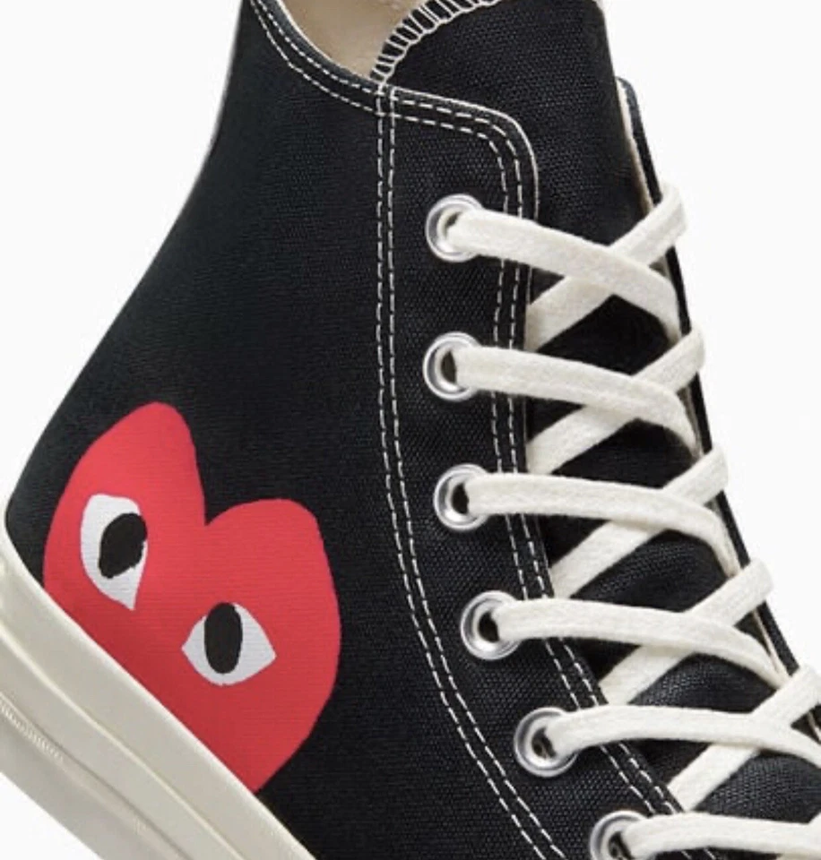 Converse x Comme des Garçons PLAY Chuck 70 Bascket Classique Avec Une Touche ❤️ - Immagine 4 di 4