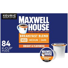 Maxwell House Breakfast Blend Mild Roast K-Cup Coffee Pods, 84 ct Box
