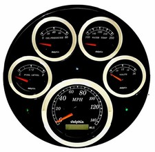 1949 1950 Chevy Car 5 Gauge Gps Dash Panel Insert Cluster Set