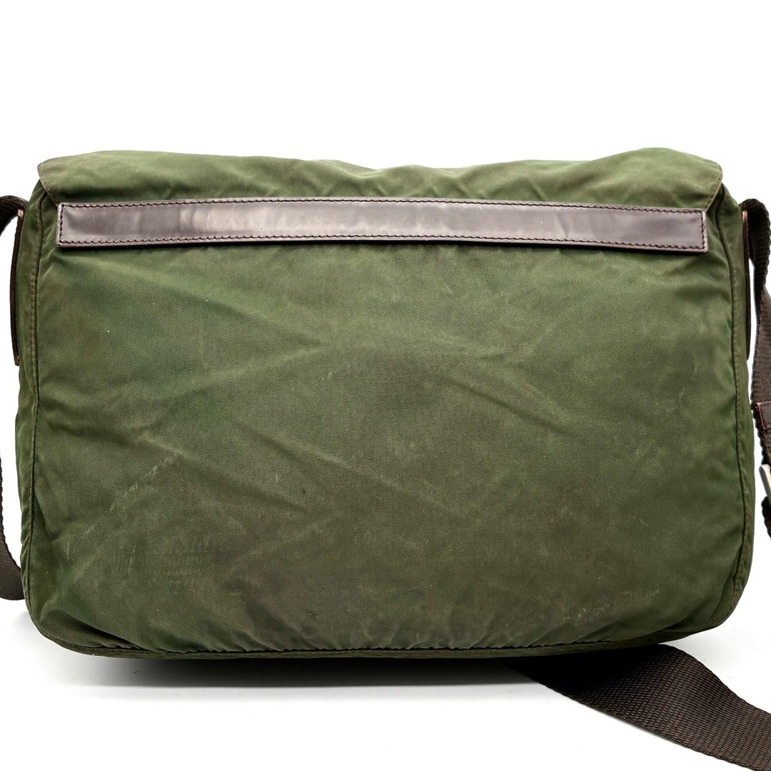 Authentic PRADA Shoulder Bag Triangular Logo Flap… - image 3