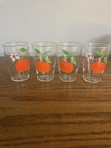 Vintage Orange Juice Glasses | eBay