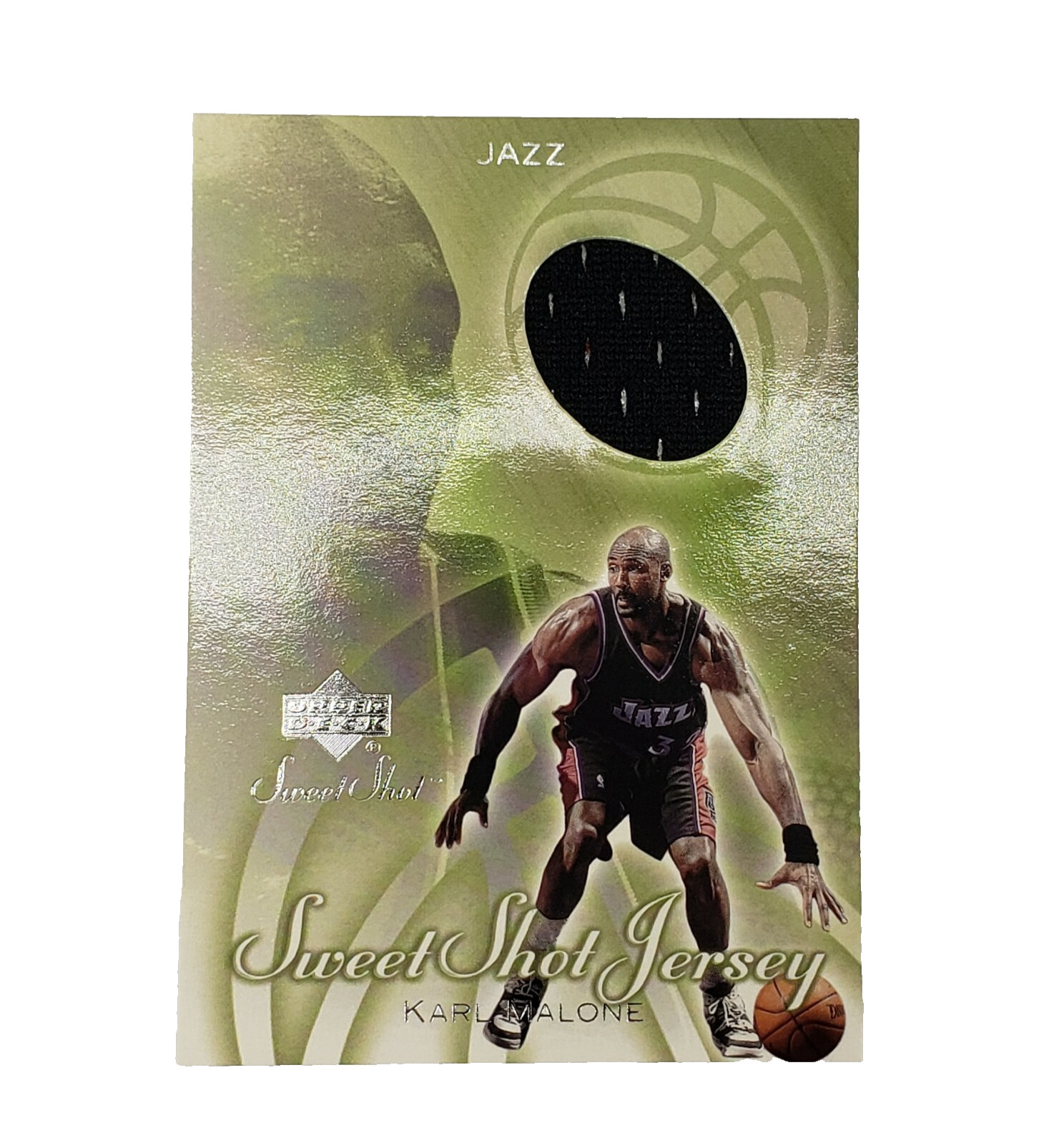 2001-02 Upper Deck Sweet Shot Karl Malone Game Used Jersey Card #KM - HOF view 2
