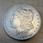 1886 Morgan Silver Dollar $1 Coin E Pluribus Unum 0.9 Fineness Silver