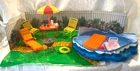Vintage Arco Barbie Fashion Doll Outdoor Swimming Pool Backyard Patio Playset