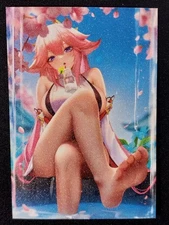 Yae Sakura Goddess Story Doujin Frosted Waifu Trading Card Genshin Impact
