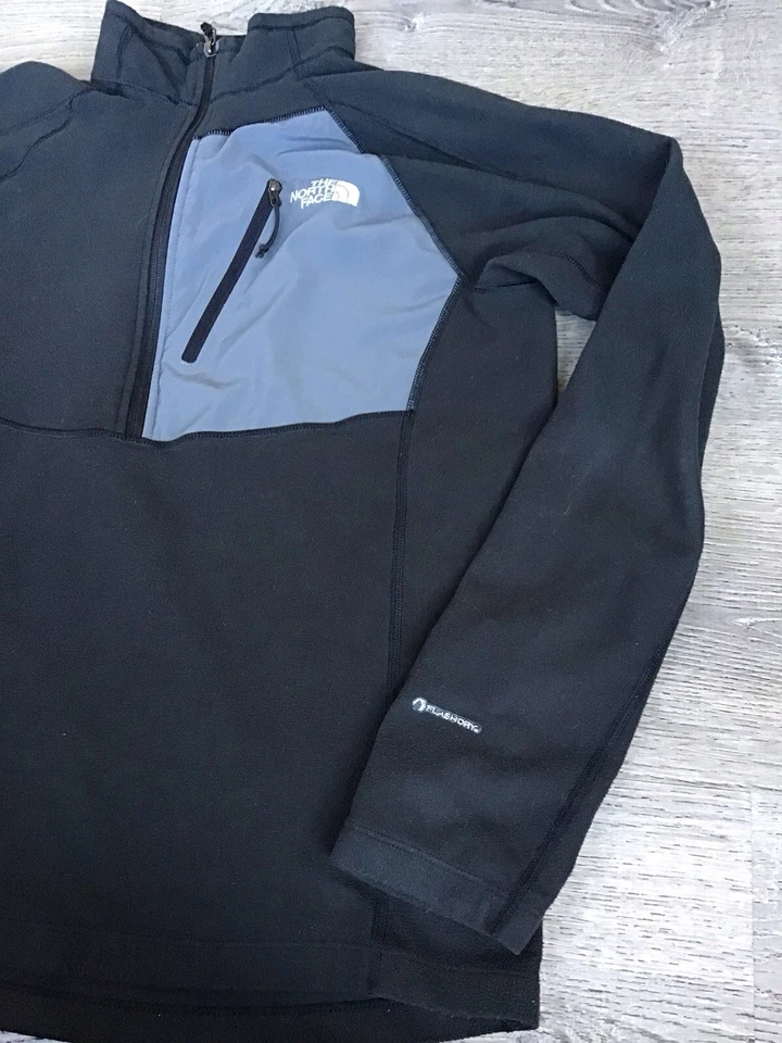 The North Face Mens 1/4 Zip Tech Flashdry Fleece Sweatshirt Black Size Medium M - Image 2 of 4