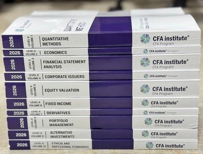 2026 CFA Program Curriculum Level 2 Box Set Volume 1-10 (Hard Copies) Latest Ed.
