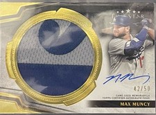 2024 Topps Five Star MAX MUNCY Jumbo Prime Game Used Auto Patch 42/50 