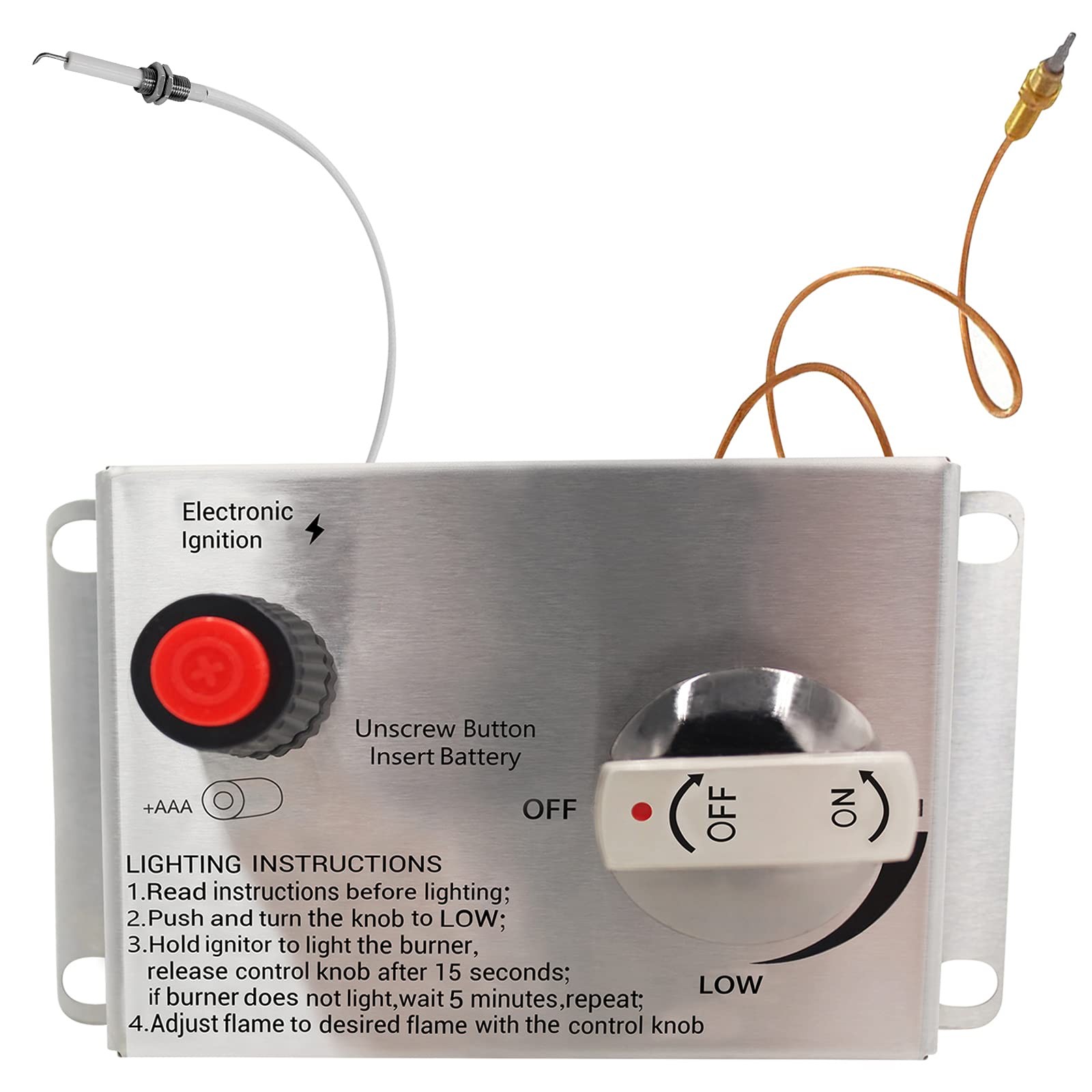 MOFLAME 5.98 x3.58 Inch Propane Gas Fire Pit Control Panel with Safety Flame ...