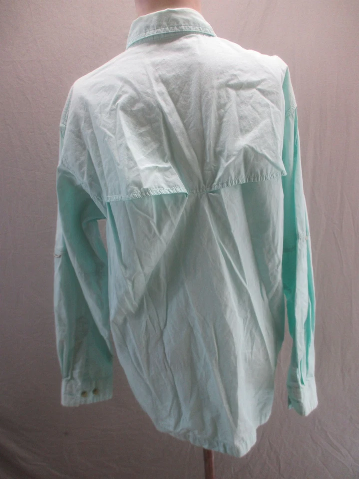 Camisa de exterior Columbia talla M verde 100 % algodón manga larga abotonada 509 Foto 4 de 4