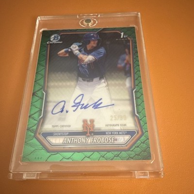 Bowman 2025 Bowman Chrome 1st Bowman Green Auto Anthony Frobose CPA-AFR 25/99