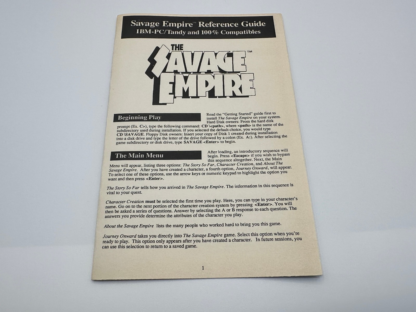 Worlds of Ultima Savage Empire Collectors Edition Signed by Lord British IBM PC