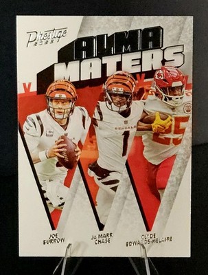 2023 Panini Prestige #AM-14 Edwards-Helaire / Chase / Burrow Alma Maters