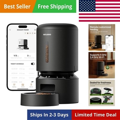 Automatic Cat Feeder, 5G WiFi Automatic Dog Food Dispenser with Freshness Pre...