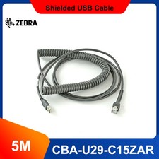 Zebra Symbol Motolora 15Ft Shielded Coiled USB Cable CBA-U29-C15ZAR