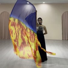 Worship Flags Praise Dance Streamers Rectangle Chiffon Fire Holy Spirit Church