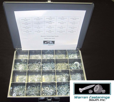 #ad 1700pcs Zinc Plated Internal amp; External Star Lock Washers Assortment #6 to 5 8quot; $120.84
