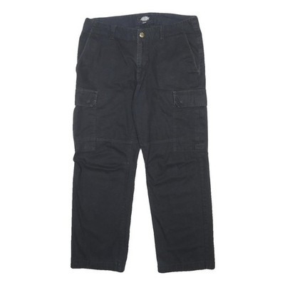 DICKIES Herren Baumwoll Cargo Regular Straight Hose Schwarz W36 L32
