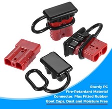 8PCS Red 50A 12V-36V Battery Quick Wire Harness Plug Kit for 6-12 Gauge Cables